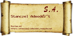 Stanczel Adeodát névjegykártya